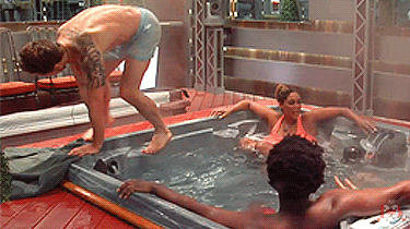 Some wonderful Gif versions of Bobby getting out of the Hottub