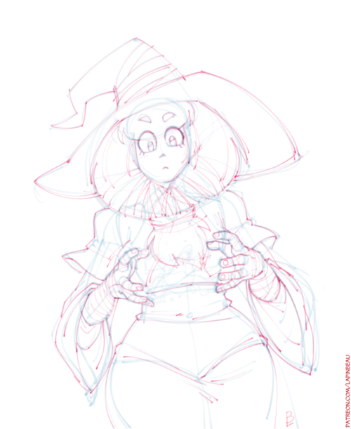 vertigheist: nuttyjester: A day late, but a birthday gift for @vertigheist, of his blood witch, Scarly! that blood effect looks really neat~ thanks dude! 