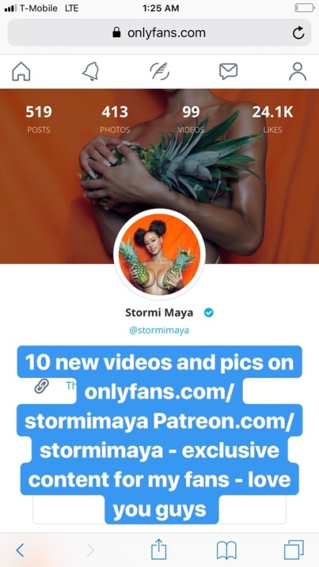 stormimaya:  10 new videos and pics on onlyfans.com/stormimaya Patreon.com/stormimaya - exclusive content for my fans - love you guys 