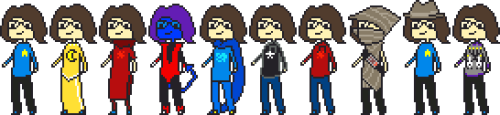 So my friend Sterling made sprites of me! They’re they cool right? The Wayward Vagabond one is