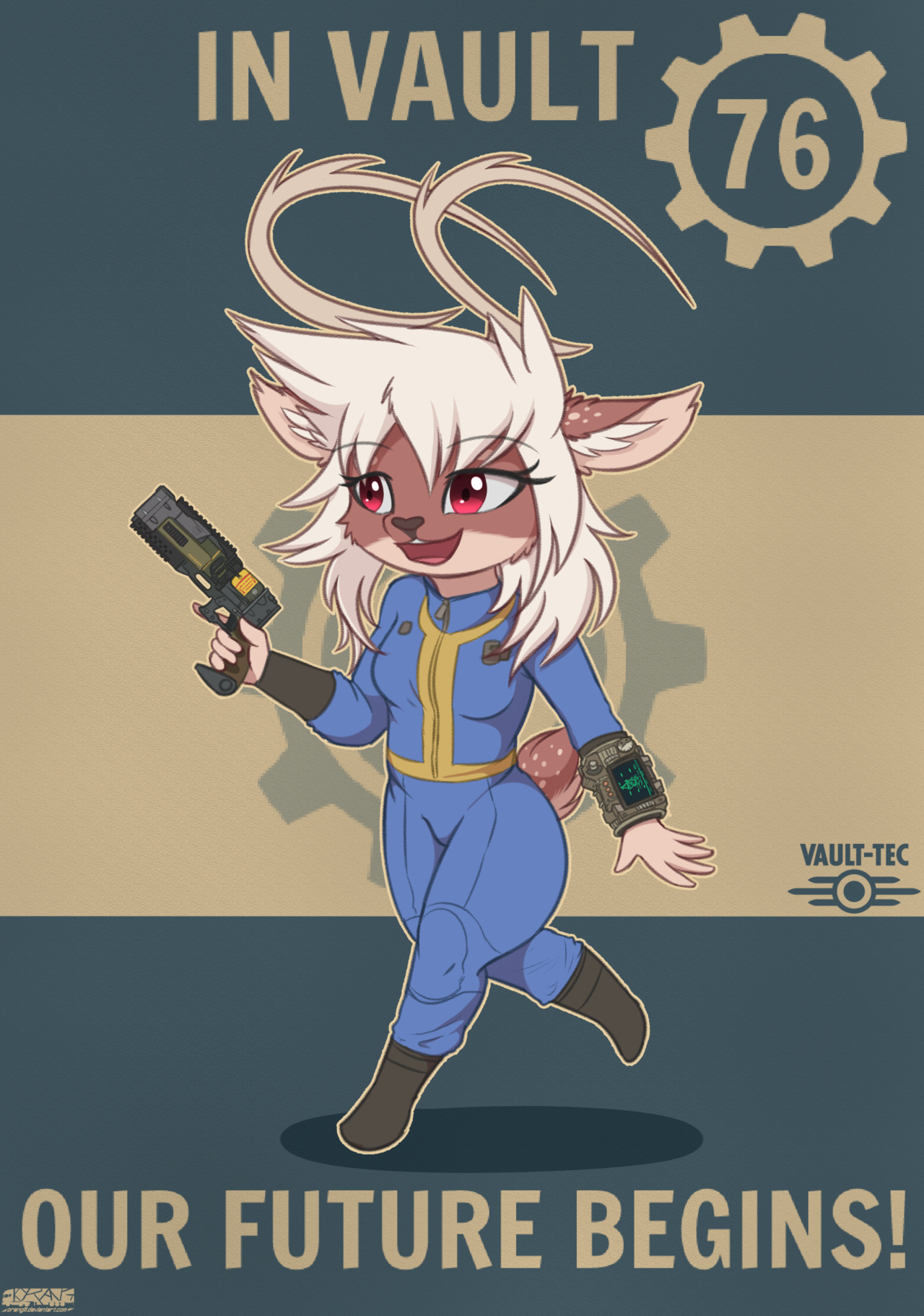 orang111:In Vault 76, our future begins!  Kimmy the wasteland traveler!  Kimberly