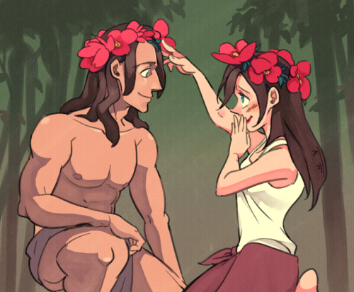 princessesfanarts:Tarzan and Jane by zzigae
