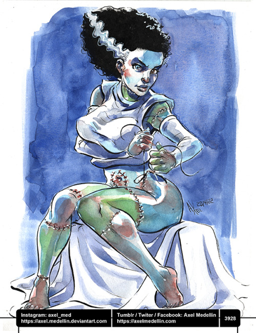 Daily drawing 20 apr 2022Bride of Frankenstein