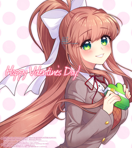 Happy Valentine’s Day! Monika3枚目は昨年のイラストです。