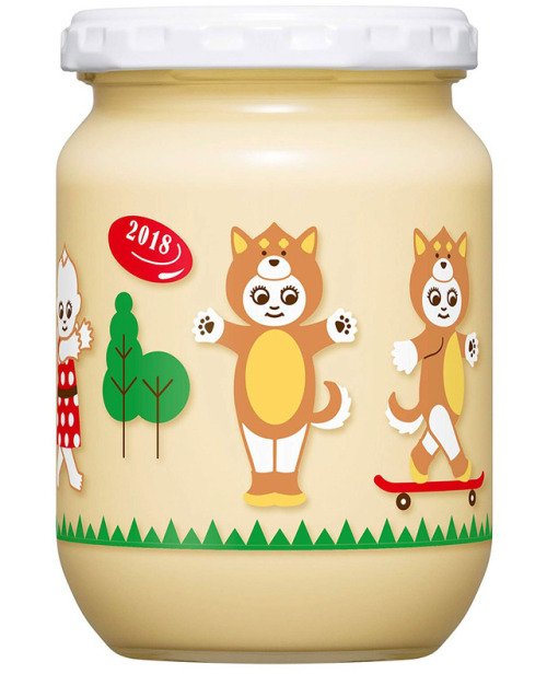 Kewpie mayonnaise new year editions are just too cute.