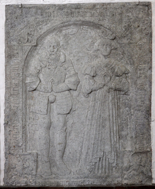 Grave stone of a couple from the Danish noble Pogwisch family, 1554 