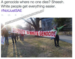 ratchetmessreturns:  White Genocide?? LOL