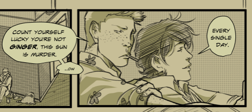 queerspeculativefiction:breakscomic:Page #101 of Breaks is up!Looks like it’s time for our boys to h