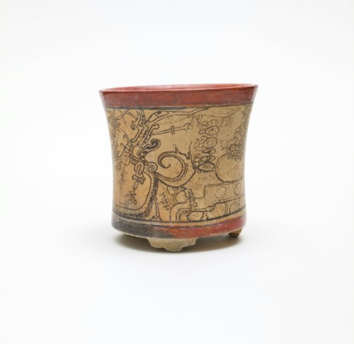 theancientwayoflife:~Vessel with Snake-Lady Scene.Culture: MayaDate: A.D. 600-900