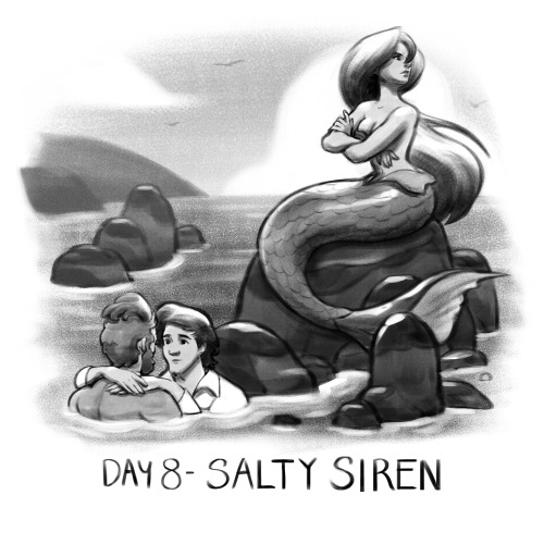 Inktober Day 8- Salty Siren.