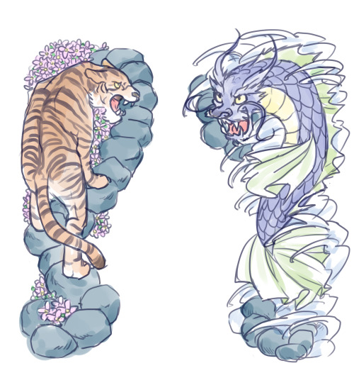 hurrrg:  ok wow so!!!! the other night i was talking lots with friends about the headcanon that virus and trip have some p rad irezumi (old school japanese tattoos) since they’re technically part of the yakuza, and i got myself really hyped up and well