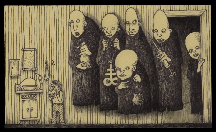 a-polite-fuck-off:  A hand full of Don Kenn’s Amazing art work drawn on post-it