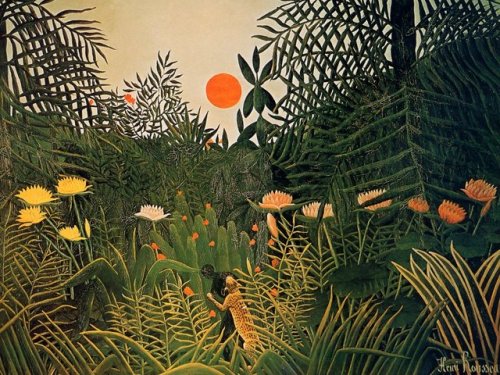 Negro Attacked By A Jaguar, Henri Rousseau