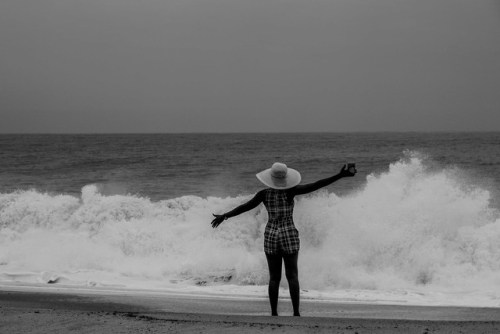 Man and Woman on Beach. Ibeju-Lekki, Lagos
