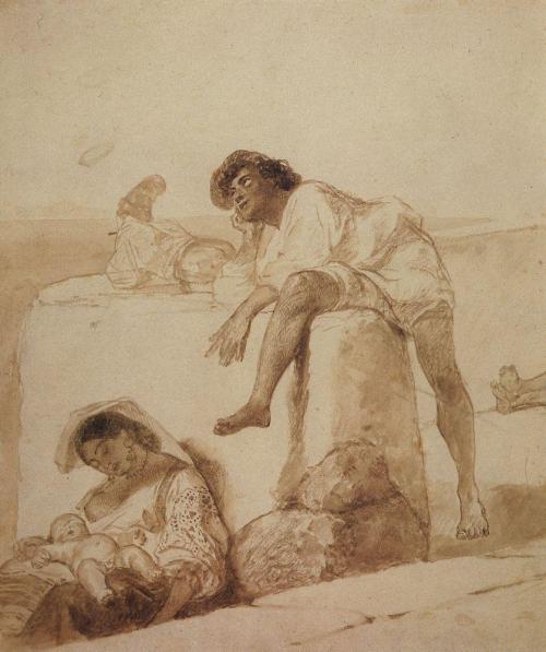 At noon, 1852, Karl BryullovMedium: sepia,whitewww.wikiart.org/en/karl-bryullov/at-noon-1852