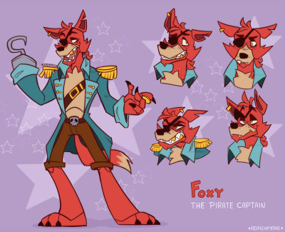 fnaf sb, captain foxy and trevor by pokemonlpsfan 