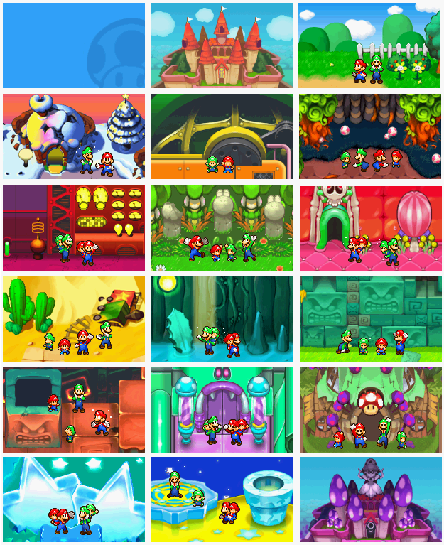 suppermariobroth:  Save screen images from Mario &amp; Luigi: Partners in Time.