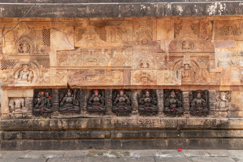 Saptamatrika panel, Parasuramesvara Temple, Bhubaneswar, Odisha, photos by Kevin Standage, more at h