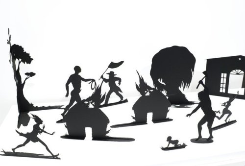 In several mediums, Kara Walker subverts the original function of 19th-century cut-paper silhouettes