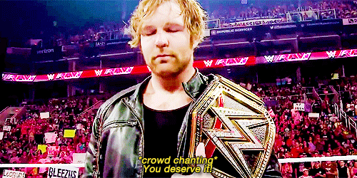 luksmodric:  Favorite RAW moments this year. The crowd chanting “you deserve it!” to Dean and Finn after they won their respective titles. 