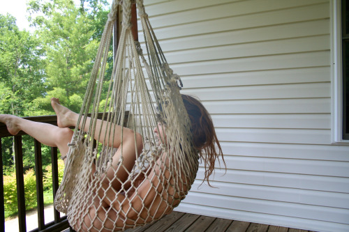 naked-yogi:  hammock on skin.self-portrait adult photos