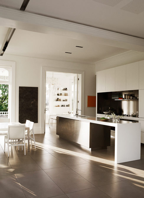{Smart Design Studio managed to balance new and old in this project, maintaining most of the facade,
