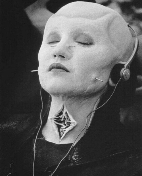 Barbie Wilde Behind The Scenes Of Hellbound: Hellraiser II (1988) Listening To Music In Full Makeup