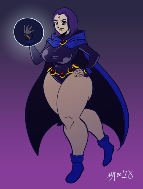 nyquo:Well that Raven doodle page got a lot of attention. so i decided to take one of the Raven drawings and make a finished color version. hope ya’ll like it =P thick~ < |D’‘‘