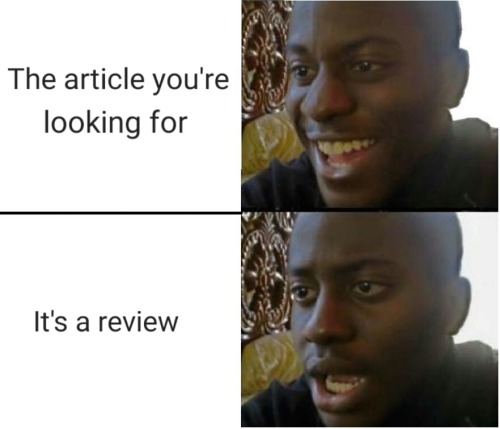 So Many Reviews, Yet So Few Actual Articles...