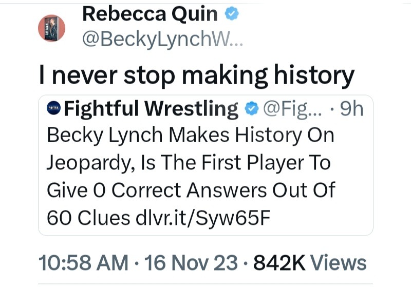 Becky Lynch Sets Jeopardy! Record By Getting Zero Correct Answers