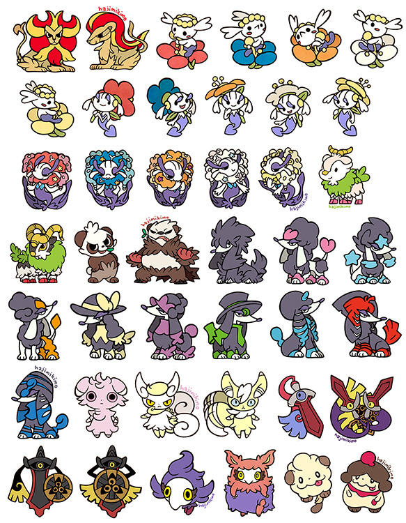 hajimikimoart:  Finally, the shiny forms for all the Gen 6 Pokemon are now available