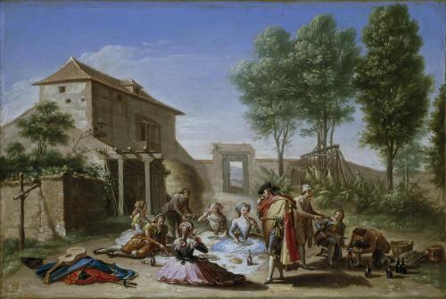 Merienda en el campo by Francisco Bayeu y Subías, 1784 