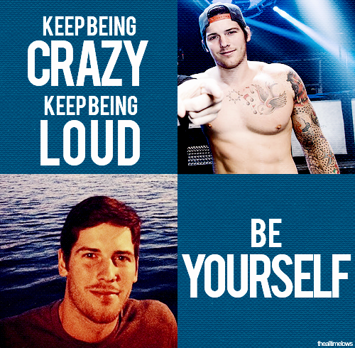 thealltimelows:  All Time Low Quotes » Keep being crazy; keep being loud. Because