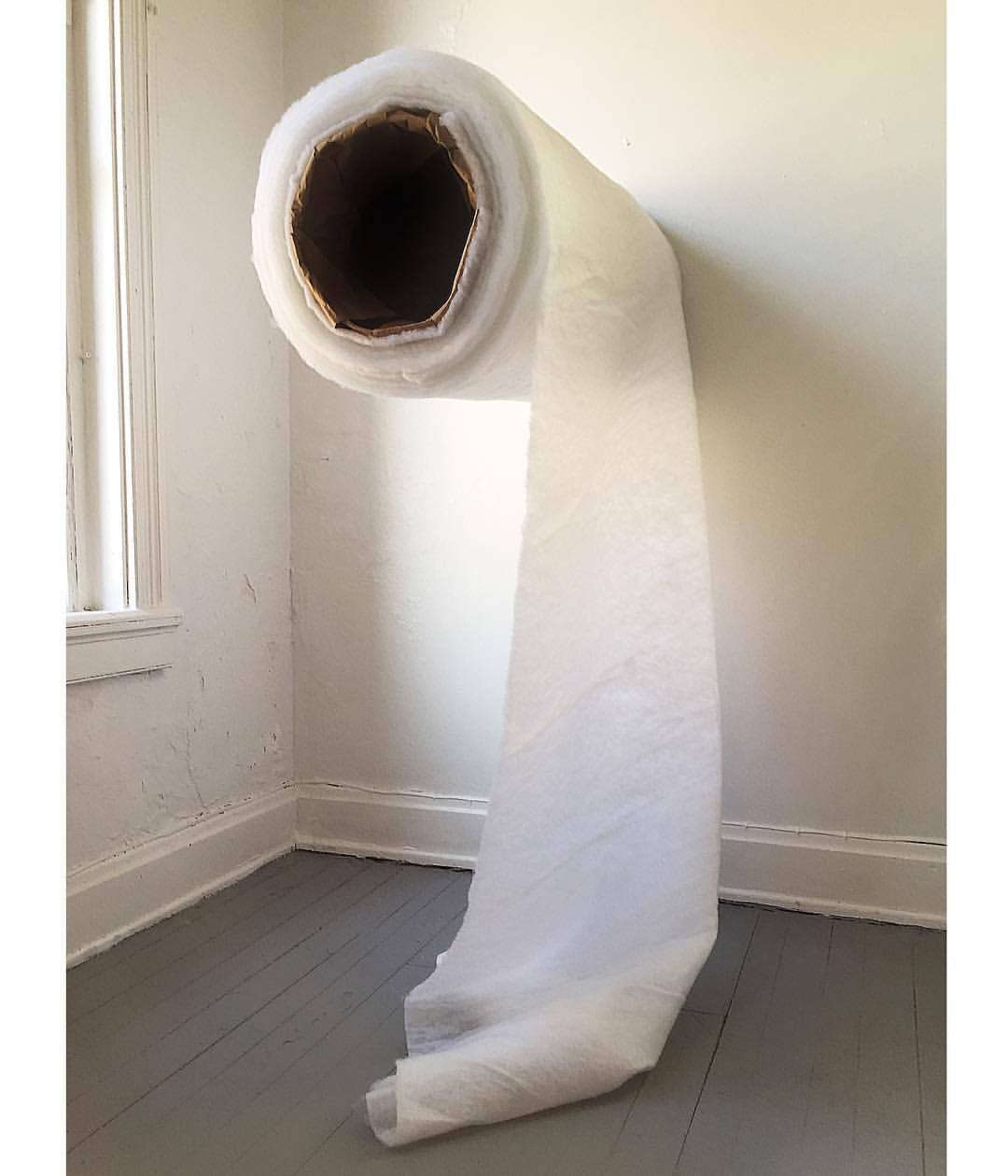 XXXXL toilet paper flag prototype for my September show with STNDRD at DEMO Project in Springfield, IL