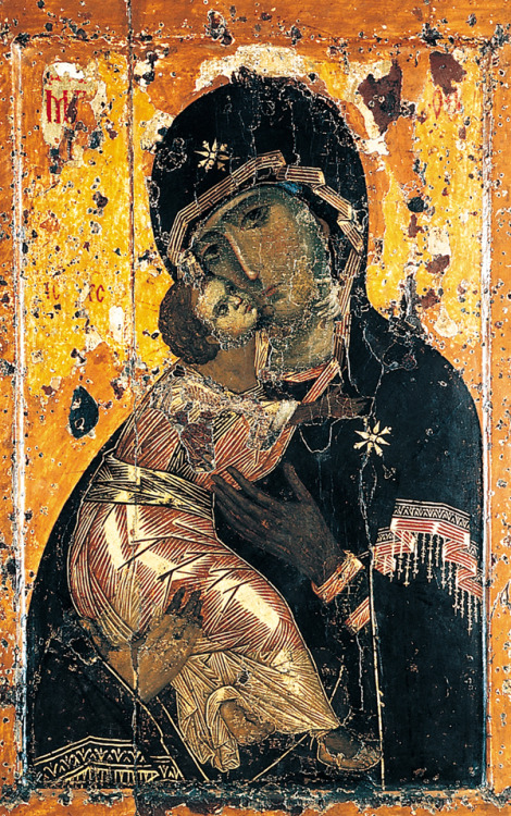 Virgin (Theotokos) and Child (Vladimir Virgin), icon, late eleventh–early twelfth century.