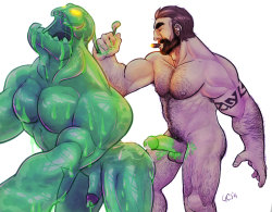 groovychainsawscribbles:  Gooey boyfrans are best boyfrans Zac and Graves - League of Legends (Riot Games)   Well then