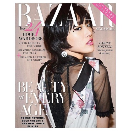 Sora Choi covers @harpersbazaarsg with @saraimari724 @windyaulia beauty by @seongheeparkmakeup @yuhi