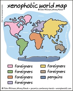 mapsontheweb:  Xenophobic World Map