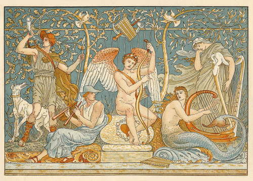 the-evil-clergyman:Frontispiece from Pan Pipes by Walter Crane (1883)