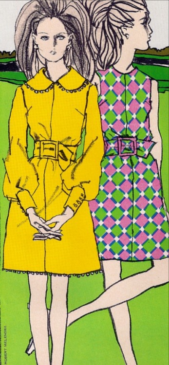 1960s Fashions, illustrator: Robert Melendez 