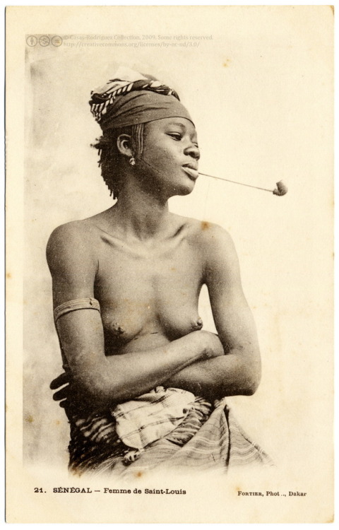 Postcard, Woman of Saint Louis, Senegal,  French West Africa, 1904by  Edmond Fortier 