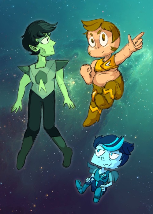 erikasartblog: Gem!Triumvirate!! Kirk - Amber Spock - Jade Bones - Zircon