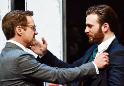 dailychrisevans:  Robert Downey Jr. and Chris