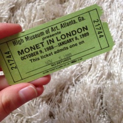 peachpitkid:  i found this ticket in a Monet