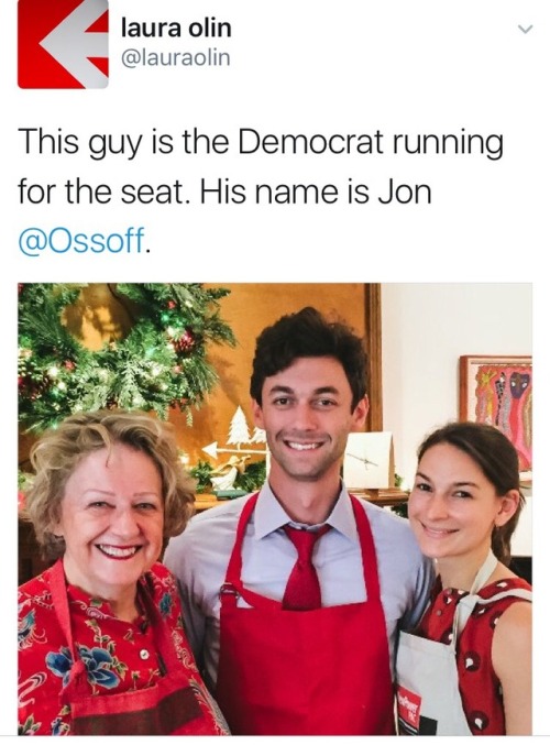 sandalwoodandsunlight:Via @lauraolinLinks:Donate: https://secure.actblue.com/contribute/page/ossoff-