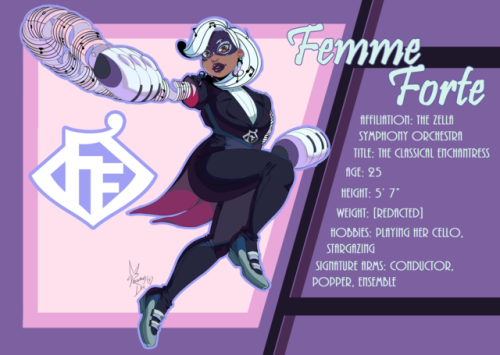 peachydixie:hey! i havent shown off my arms fan character yet have i? this is femme forte! as you can see her arms are music lol