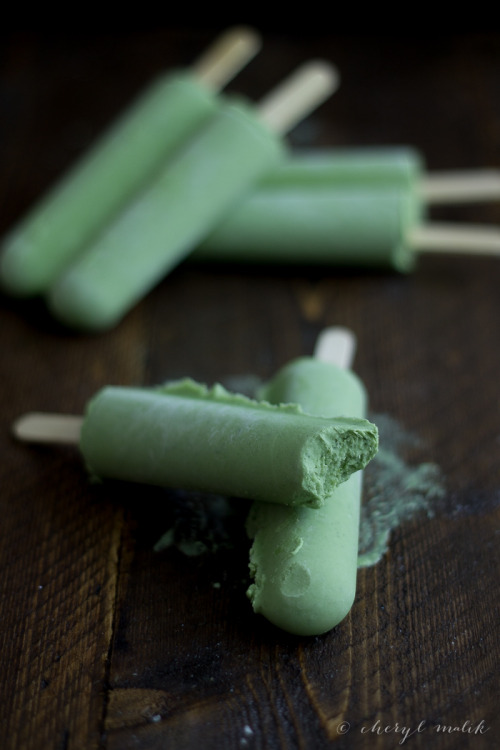 happyvibes-healthylives:Green Tea Coconut Popsicles