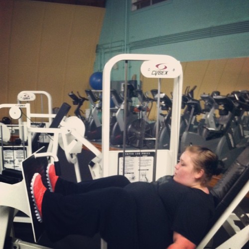 fatfancies:  Proud moment tonight… 170 lb leg presses!!!!   Push it!!