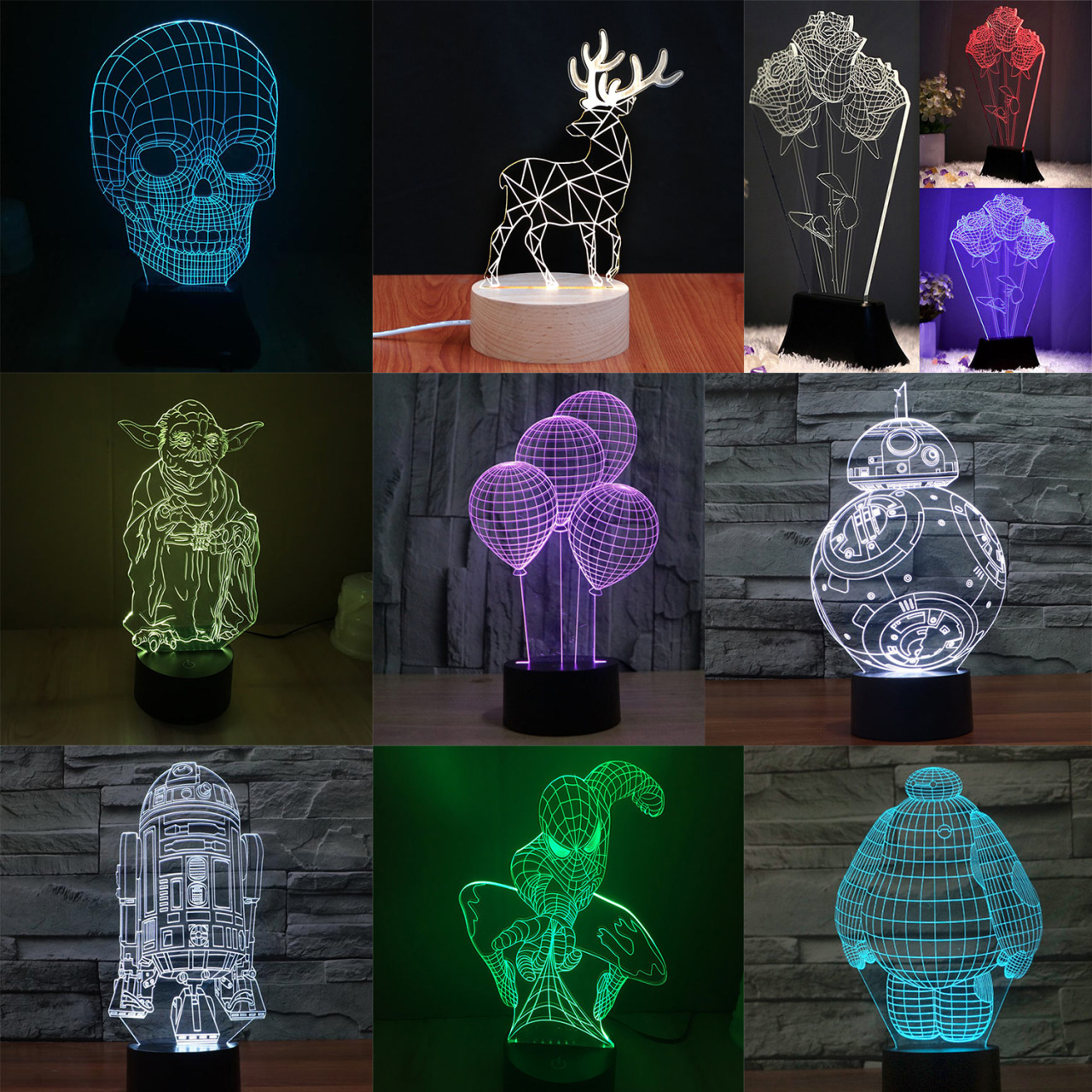 drgrabofficial:  Create a sci-fi ambience room. To grab these 3D LED lamps,   click