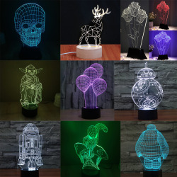 drgrabofficial:  Create a sci-fi ambience room. To grab these 3D LED lamps,   click here. 